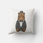 Bear as Groom with Jacket クッション (裏面)