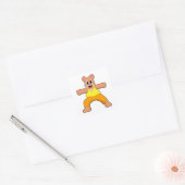 Bear at Yoga in Standing スクエアシール (封筒)