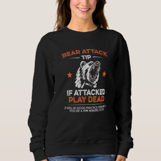 Bear Attack Tip Camping Hiking Outdoor Travel  Vin スウェットシャツ