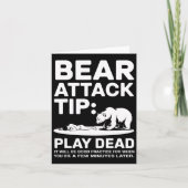 Bear Attack Tip Play Dead Funny Camping Hiking Des カード (正面)