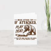 Bear Attack Tip Play Dead Funny Camping Hiking Mou カード (正面)