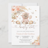 Bear Baby Shower Invitation 招待状 (正面)