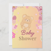 Bear Baby shower invitation  招待状 (裏面)