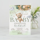 Bear Baby Shower Invite, We Can Bearly Wait Invita 招待状 (スタンド正面)