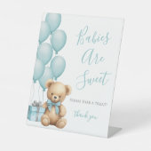 Bear Baby Shower Sweet Treats 台座サイン (正面)