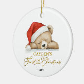 Bear Baby's First Christmas Ornament セラミックオーナメント (左)