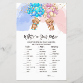 Bear Balloonsあなたの財布ゲームフライヤーに何がある チラシ