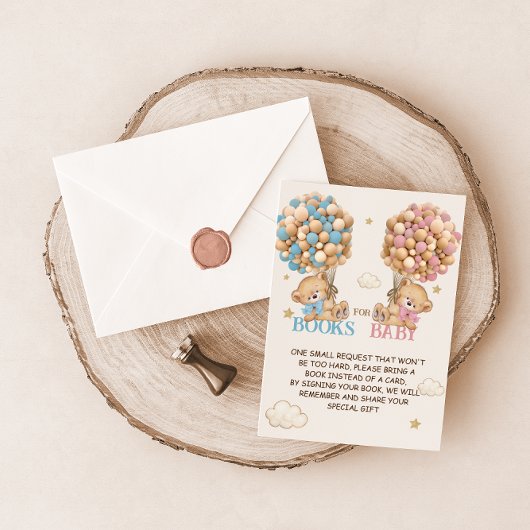 Bear Balloons Bearly Wait Book Request エンクロージャーカード