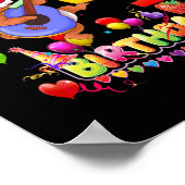 Bear Birthday 4 Year Old Kids 4th Bear Birthday  ポスター (角)