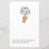 Bear Blue BalloonsベビーAround the World Game (裏面)