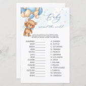 Bear Blue BalloonsベビーAround the World Game (正面/裏面)