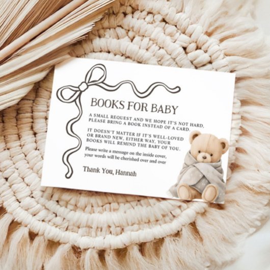 Bear Books for Baby Card  エンクロージャーカード