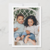 Bear Boy Girl Twins – 写真1st Birthday 招待状 (裏面)