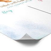 Bear Boy or Girl Voting Board Gender Reveal party ポスター (角)