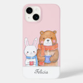 Bear Bunny Warm Drink Cute Personalized with name Case-Mate iPhoneケース (裏面)