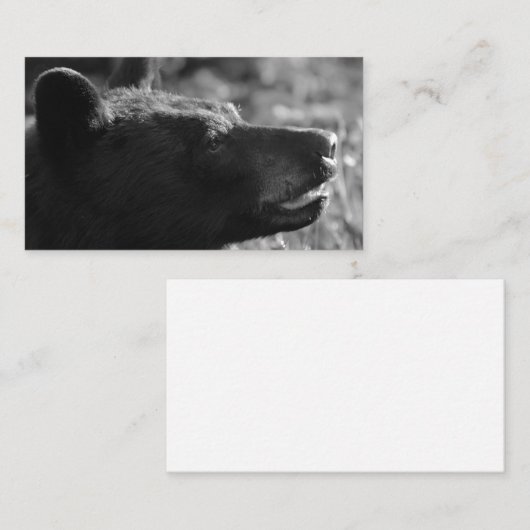 Bear Business Card (独自の文字を追加) 名刺 (正面/裏面)