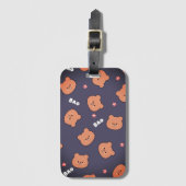 Bear, Cartoon, Background ラゲッジタグ (正面縦)