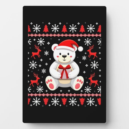 Bear Christmas Christmas フォトプラーク (正面)