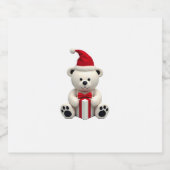 Bear Christmas Christmas (2) スパークリングワインラベル (シングルラベル)