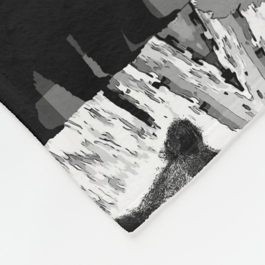 Bear Collage フリースブランケット (角)