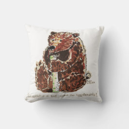 Bear Contemplates Hibernation クッション