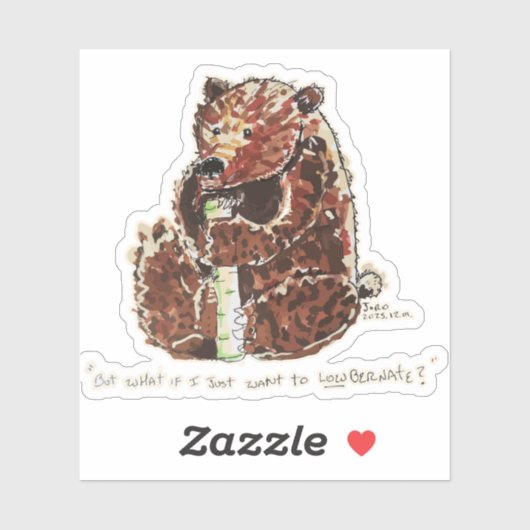 Bear Contemplates Hibernation シール (シート)