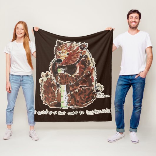 Bear Contemplates Hibernation フリースブランケット (インサイチュ)