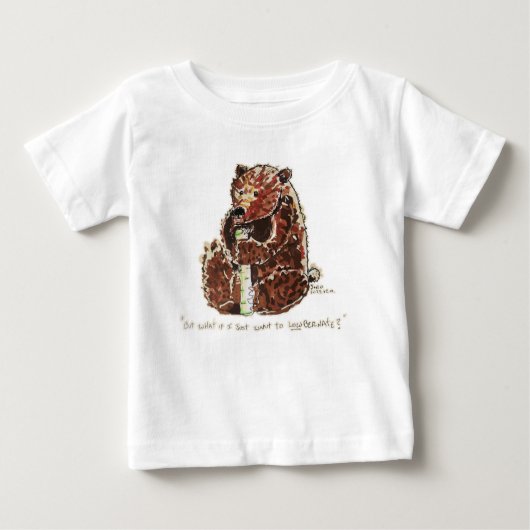 Bear Contemplates Hibernation ベビーTシャツ (正面)