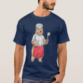 Bear Cook Spatula Cooking Tシャツ (正面)