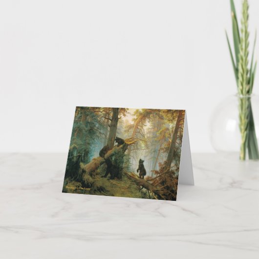 Bear Cubs Ivan Shishkin 1889ヴィンテージカード カード (正面)