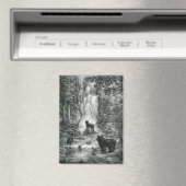 Bear Cubs Visit the Falls マグネット (インサイチュ (食洗機))