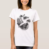 Bear Design Double Exposed Tシャツ (正面)