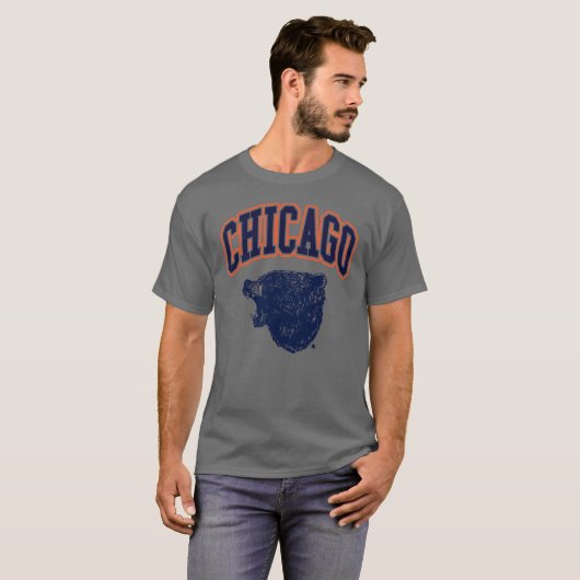 Bear Down Chicago Light レトロ Tシャツ (正面フル)