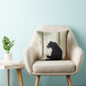 Bear Drink Coffee in the Woods クッション (椅子)