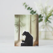 Bear Drink Coffee in the Woods ポストカード (スタンド正面)