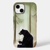 Bear Drink Coffee in the Woods Case-Mate iPhoneケース (裏面)