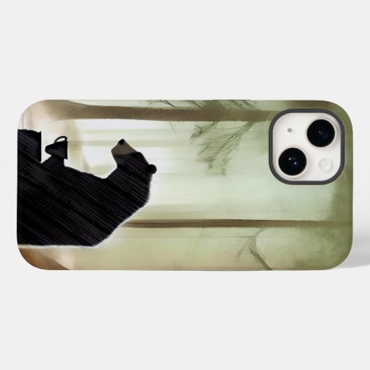 Bear Drink Coffee in the Woods Case-Mate iPhoneケース (裏面 (横))