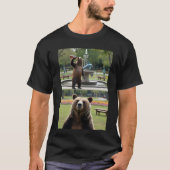 Bear Enjoes a Pint - Data Graphic Tee(おもしろいグラフィックテ Tシャツ (正面)
