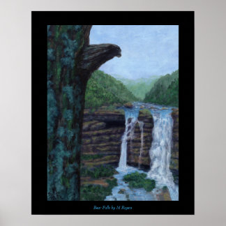 Bear Falls Art Print ポスター