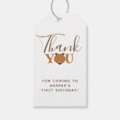 Bear First Birthday Thank You ギフトタグ (正面)