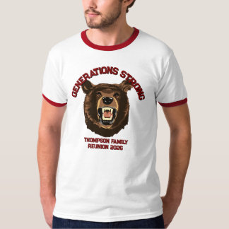 Bear “Generations Strong” オーダーメイド ファミリーリユニオン Tシャツ