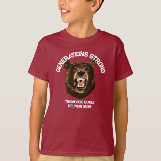 Bear “Generations Strong” Custom Family Reunion Tシャツ (正面)