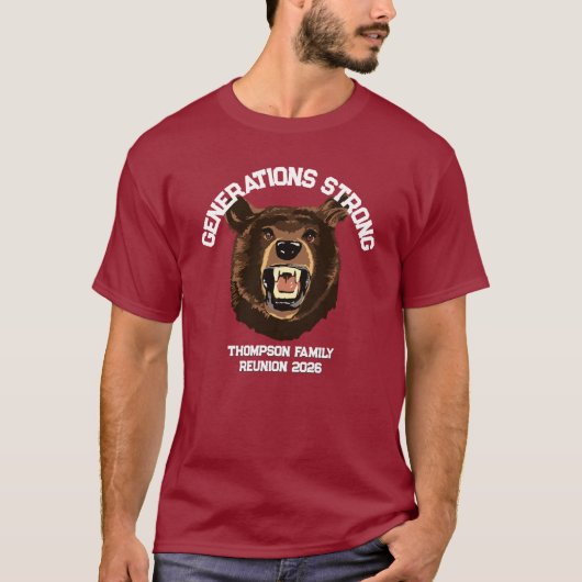Bear “Generations Strong” Custom Family Reunion  Tシャツ (正面)