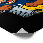 Bear Grating Cheese Funny  ポスター (角)