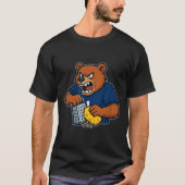 Bear Grating Cheese Funny  Tシャツ (正面)