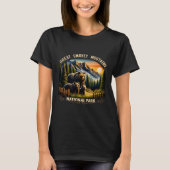 Bear Great Smokey Mountains National Park Black Be Tシャツ (正面)
