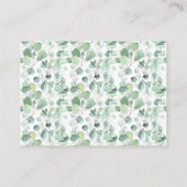 Bear Greeneryが本を持ってくる赤ちゃんシャワーカード プレイスカード (裏面)