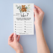 Bear Greeneryママがシャワーゲームカードになる場所 チラシ (ハンドル)