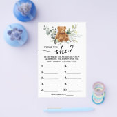 Bear Greeneryママがシャワーゲームカードになる場所 チラシ (シングル)