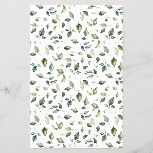 Bear Greenery Whats on your Phone Shower Game Card チラシ (裏面)